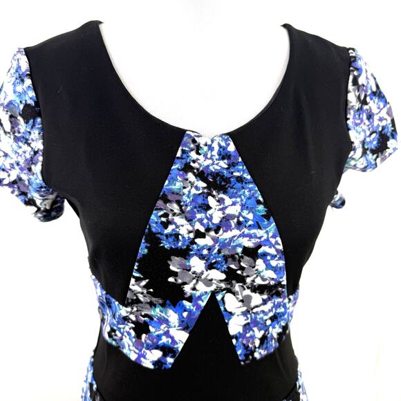 Parker NY Creekside Stretch Short Sleeve Bodycon Dress Size Medium - Picture 2 of 7